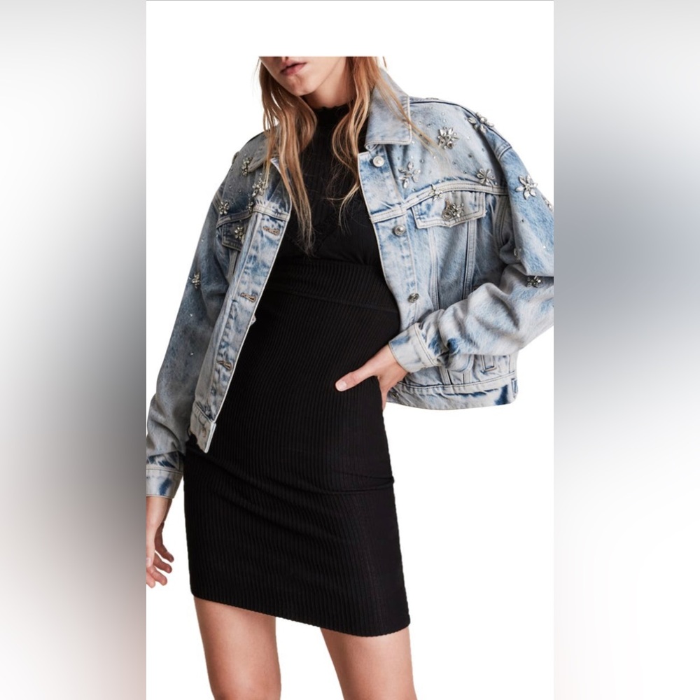 NWT cropped denim jacket